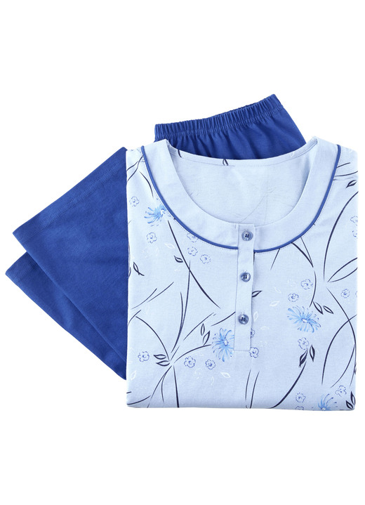 Schlafanzüge & Shortys - Schlafanzug, Langarm mit Knopfleiste Ansicht 4 Schlafanzüge & Shortys - Schlafanzug, Langarm mit Knopfleiste, in Größe 036 bis 060, in Farbe KROKUS-BUNT Ansicht 4