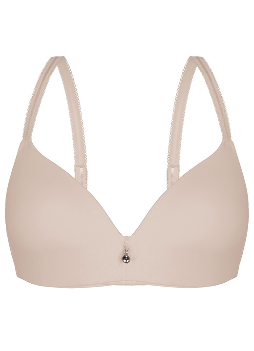 Soft-BH - Edel schimmernder Sassa BH, in Größe 075 bis 095, in Cup C, in Farbe PUDER Ansicht 2