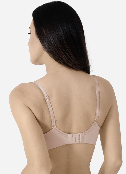 Soft-BH - Edel schimmernder Sassa BH, in Größe 075 bis 095, in Cup C, in Farbe PUDER Ansicht 3