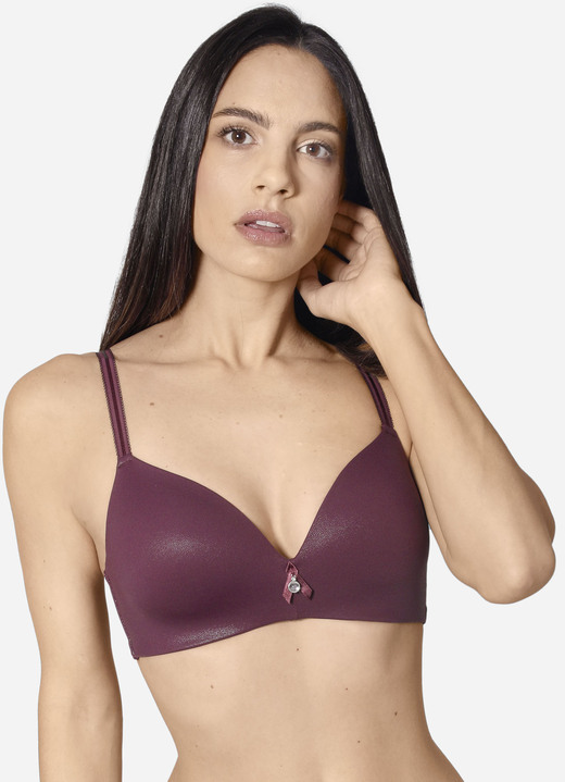 Soft-BH - Edel schimmernder Sassa BH, in Größe 075 bis 095, in Cup C, in Farbe PUDER Ansicht 4