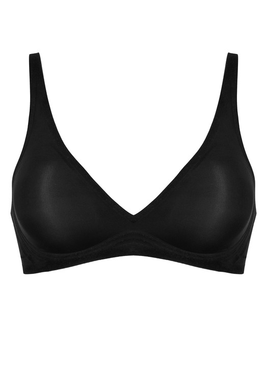 Soft-BH - Naturana BH mit herausnehmbaren Pads, in Größe L bis XL, in Farbe SCHWARZ Ansicht 2