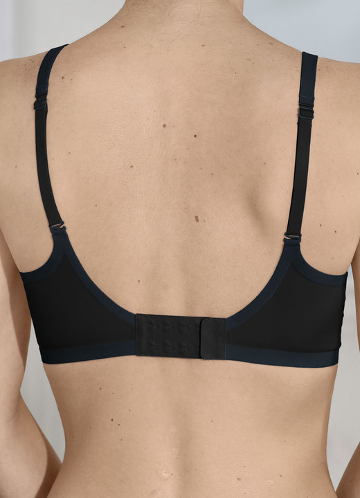 Soft-BH - Naturana BH mit herausnehmbaren Pads, in Größe L bis XL, in Farbe SCHWARZ Ansicht 3