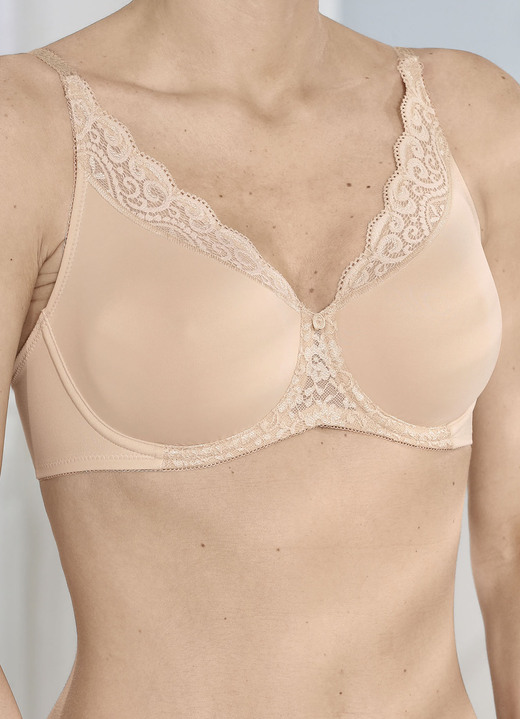 Bügel-BH - Triumph Amourette Minimzer-Bügel-BH mit Elastikspitze Ansicht 13 Bügel-BH - Triumph Amourette Minimzer-Bügel-BH mit Elastikspitze, in Größe 075 bis 095, in Cup F, in Farbe WEISS Ansicht 13