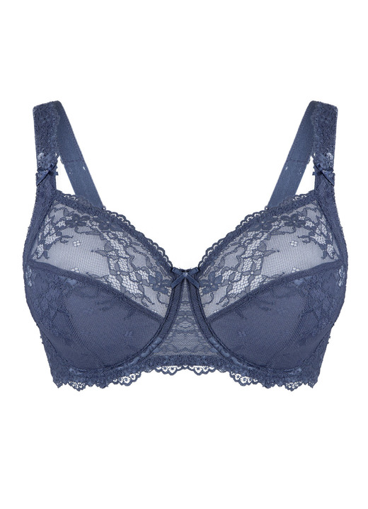 Bügel-BH - LingaDore Bügel-BH mit elastischer Spitze Ansicht 2 Bügel-BH - LingaDore Bügel-BH mit elastischer Spitze, in Größe 075 bis 105, in Cup B, in Farbe INDIGOBLAU Ansicht 2