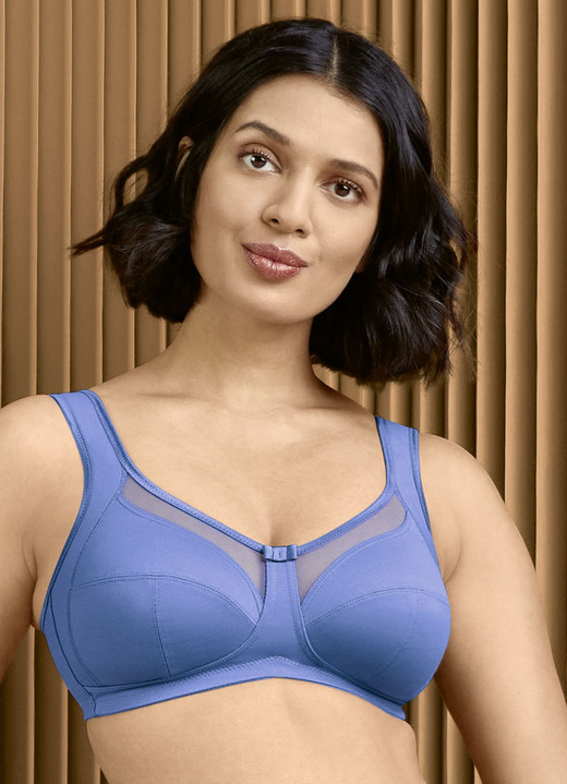 BHs - Anita BH mit seitlicher, stützender Blende, in Größe 075 bis 120, in Cup C, in Farbe JEANSBLAU Ansicht 2