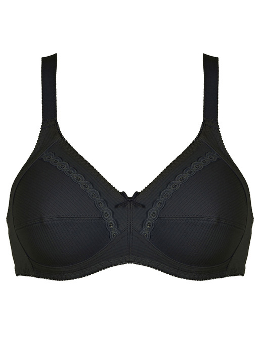 Mode - Naturana Zweierpack  BH mit dekorativem Spitzenband in den Cups, in Größe 075 bis 100, in Cup B, in Farbe 2X WEISS Ansicht 10