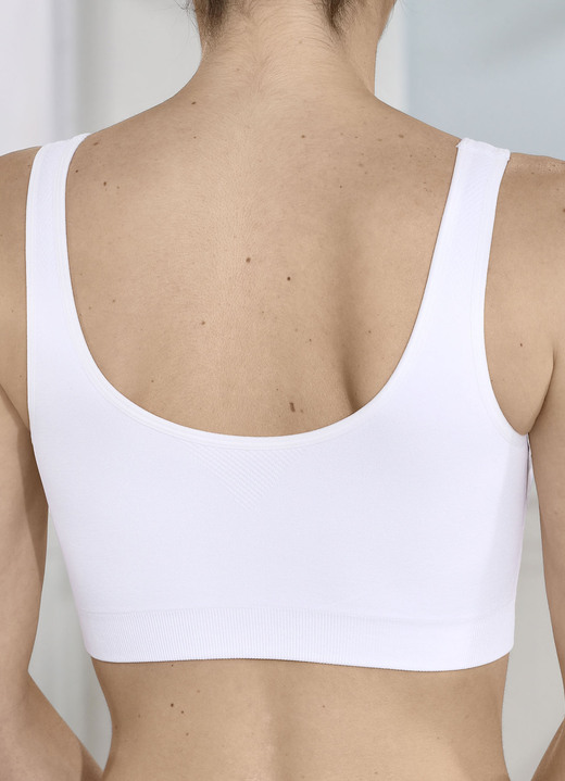 Soft-BH - BH mit praktischem Vorderverschluss, in Größe 3XL bis XXL, in Farbe WEISS Ansicht 2
