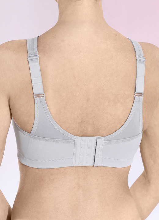 Soft-BH - Glamorise Stütz-BH mit Baumwolle Ansicht 4 Soft-BH - Glamorise Stütz-BH mit Baumwolle, in Größe 085 bis 115, in Cup C, in Farbe SILBERGRAU Ansicht 4