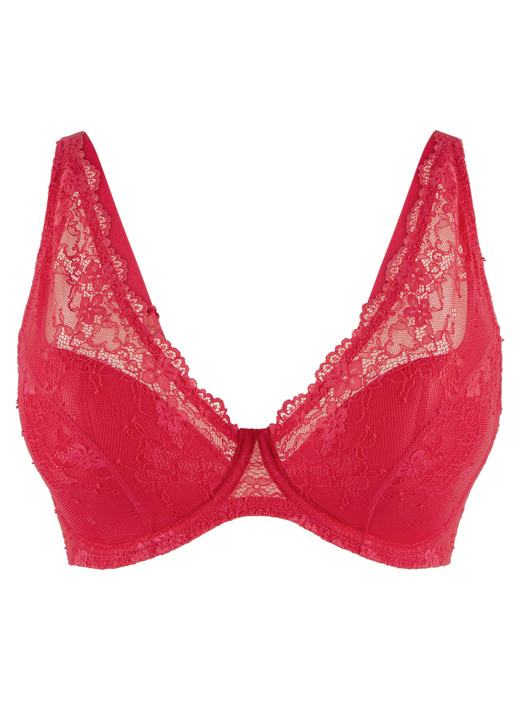 Bügel-BH - LingaDore Bügel-BH mit zarter Elastikspitze Ansicht 6 Bügel-BH - LingaDore Bügel-BH mit zarter Elastikspitze, in Größe 075 bis 095, in Cup C, in Farbe ROT Ansicht 6