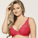 Bügel-BH - LingaDore Bügel-BH mit zarter Elastikspitze – Farbe ROT – Ansicht 1 Bügel-BH - LingaDore Bügel-BH mit zarter Elastikspitze, in Größe 075 bis 095, in Cup C, in Farbe SCHWARZ – Farbe ROT – Ansicht 1