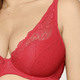 Bügel-BH - LingaDore Bügel-BH mit zarter Elastikspitze – Farbe ROT – Ansicht 2 Bügel-BH - LingaDore Bügel-BH mit zarter Elastikspitze, in Größe 075 bis 095, in Cup C, in Farbe SCHWARZ – Farbe ROT – Ansicht 2