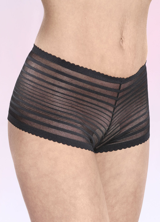 Slips - Zweierpack Pants aus Elastiktüll Ansicht 2 Slips - Zweierpack Pants aus Elastiktüll, in Größe 036 bis 050, in Farbe SCHWARZ Ansicht 2