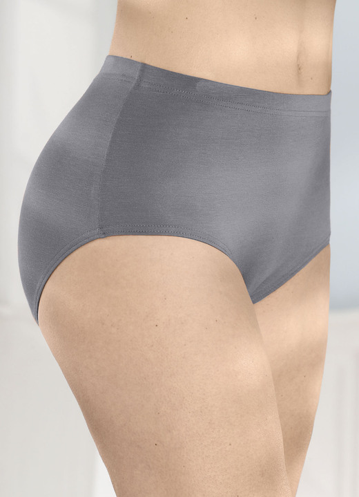 Slips - Viererpack Slips mit Gummizug, in Größe 038 bis 054, in Farbe 2X GRAFIT, 2X JEANSBLAU Ansicht 2