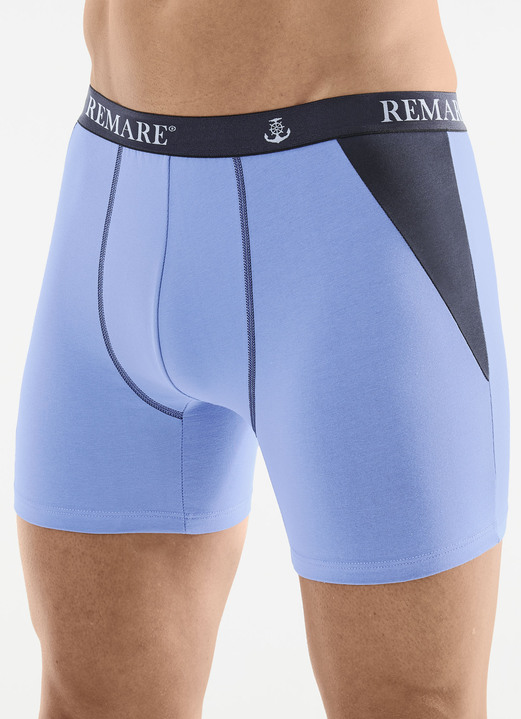 Unterwäsche - Dreierpack Pants mit Elastikbund, in Größe 005 bis 011, in Farbe 2X HELLBLAU-NAVY, 1X NAVY-HELLBLAU Ansicht 1