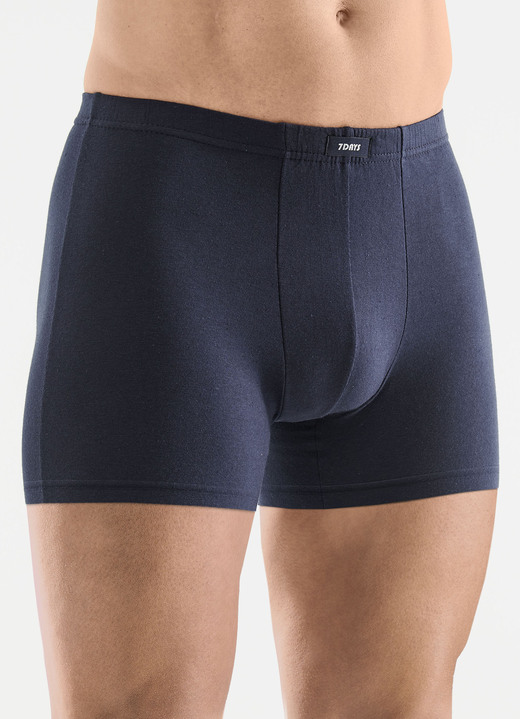 Unterwäsche - Viererpack Pants mit Dehnbund, in Größe 3XL bis XXL, in Farbe 1X MARINE, 1X SCHWARZ, 1X ANTHRAZIT MELIERT, 1X HELLGRAU MELIERT Ansicht 1