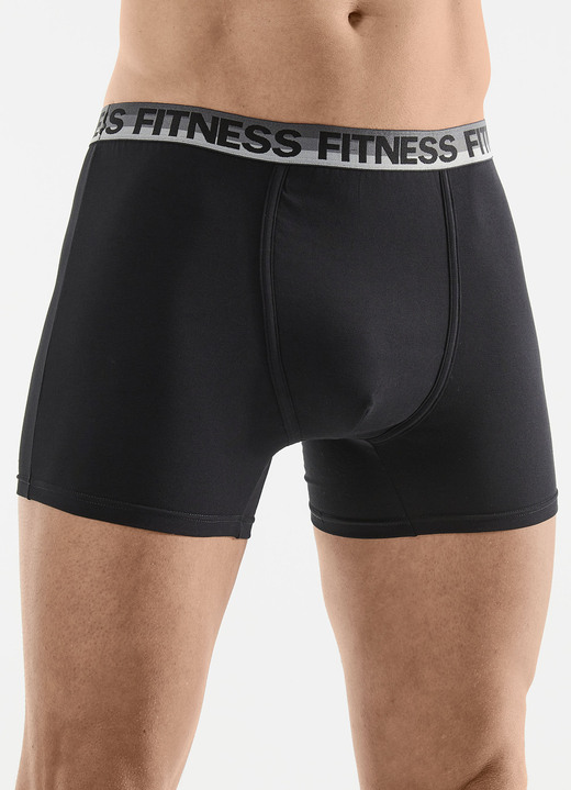 Unterwäsche - Fünferpack Pants mit sportivem Elastikbund, in Größe 005 bis 011, in Farbe 3X SCHWARZ, 2X HELLGRAU MELIERT