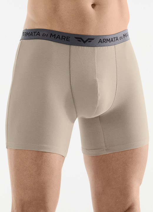 Unterwäsche - Dreierpack Pants mit Elastikbund, in Größe 005 bis 011, in Farbe 2X SAND, 1X GRAU Ansicht 1
