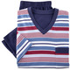 Nachtwäsche - Zweierpack Shortys mit V-Ausschnitt – Farbe 1X BLAU-BORDEAUX-MARINE, 1X RAUCHBLAU-TÜRKIS-NAVY – Ansicht 2 Nachtwäsche - Zweierpack Shortys mit V-Ausschnitt, in Größe 046 bis 062, in Farbe 1X BLAU-BORDEAUX-MARINE, 1X RAUCHBLAU-TÜRKIS-NAVY – Farbe 1X BLAU-BORDEAUX-MARINE, 1X RAUCHBLAU-TÜRKIS-NAVY – Ansicht 2
