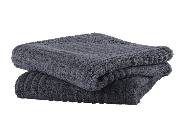 Handtücher - Flauschig weiche Frottier-Serie mit Hoch-Tief-Struktur, in Größe 200 (2 Handtücher, 50/100 cm) bis 204 (1 Duschtuch, 70/140 cm), in Farbe TERRA Ansicht 7
