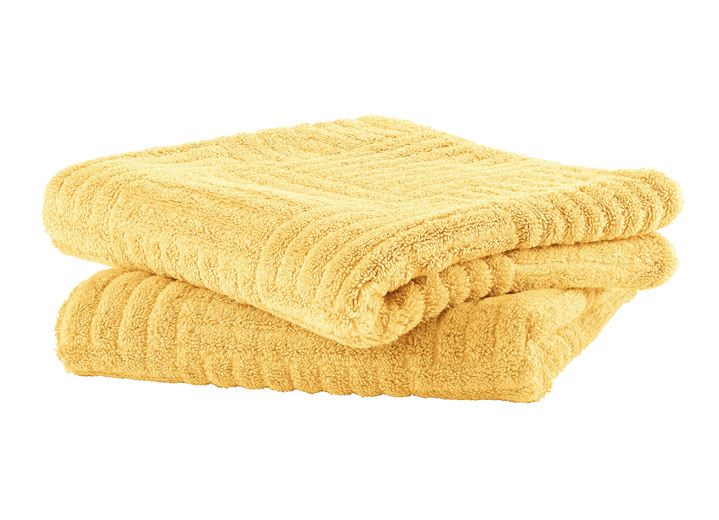 Handtücher - Flauschig weiche Frottier-Serie mit Hoch-Tief-Struktur, in Größe 200 (2 Handtücher, 50/100 cm) bis 204 (1 Duschtuch, 70/140 cm), in Farbe TERRA Ansicht 5