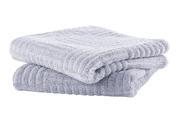 Handtücher - Flauschig weiche Frottier-Serie mit Hoch-Tief-Struktur, in Größe 200 (2 Handtücher, 50/100 cm) bis 204 (1 Duschtuch, 70/140 cm), in Farbe BLAU Ansicht 11