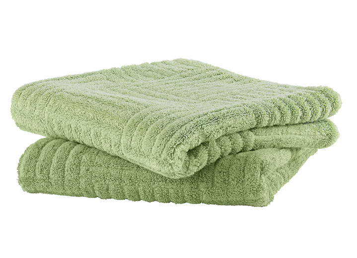 Handtücher - Flauschig weiche Frottier-Serie mit Hoch-Tief-Struktur, in Größe 200 (2 Handtücher, 50/100 cm) bis 204 (1 Duschtuch, 70/140 cm), in Farbe TERRA Ansicht 4