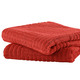 Handtücher - Flauschig weiche Frottier-Serie mit Hoch-Tief-Struktur, in Größe 200 (2 Handtücher, 50/100 cm) bis 204 (1 Duschtuch, 70/140 cm), in Farbe TERRA – Farbe ROT – Ansicht 1