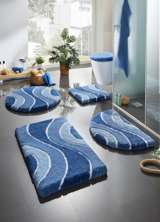 Badgarnituren - Herrlich weiche Badgarnitur, in Größe 100 (Vorleger halbrund, 50/ 80 cm) bis 112 (WC-Deckelbezug, 47/ 50 cm), in Farbe CAPPUCCINO Ansicht 4