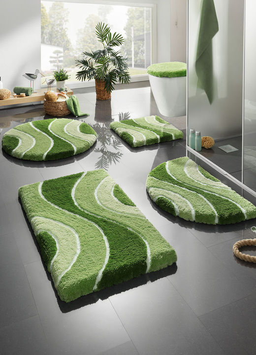 Badgarnituren - Herrlich weiche Badgarnitur, in Größe 100 (Vorleger halbrund, 50/ 80 cm) bis 112 (WC-Deckelbezug, 47/ 50 cm), in Farbe CAPPUCCINO Ansicht 18