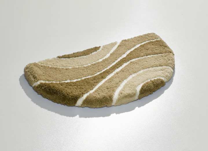 Badgarnituren - Herrlich weiche Badgarnitur, in Größe 100 (Vorleger halbrund, 50/ 80 cm) bis 112 (WC-Deckelbezug, 47/ 50 cm), in Farbe CAPPUCCINO Ansicht 24