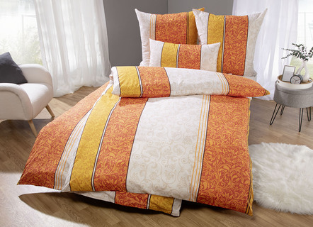 Bettwäschegarnituren - Bettwäsche-Garnitur in Renforcé-Qualität, in Größe 111 (40/80 cm + 135/200 cm) bis 412 (2x 80/80 cm + 2x 135/200 cm), in Farbe GRAU