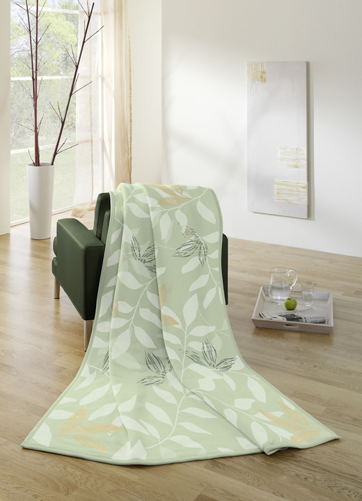 Decken - Schlafdecke mit Veloursbandeinfassung, in Farbe NATUR Ansicht 5