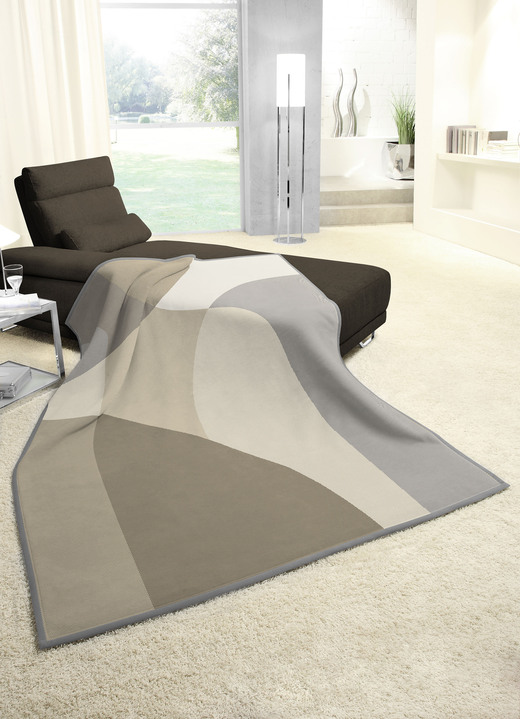 Decken - Schlafdecke mit Veloursbandeinfassung, in Farbe NATUR Ansicht 2