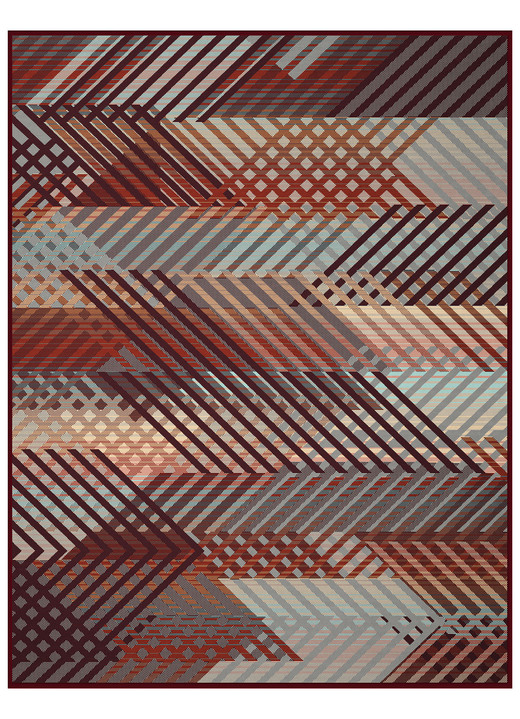 Decken - Schlafdecke mit Veloursbandeinfassung, in Farbe MULTICOLOR, in Ausführung Mit Streifen-Dessin Ansicht 6