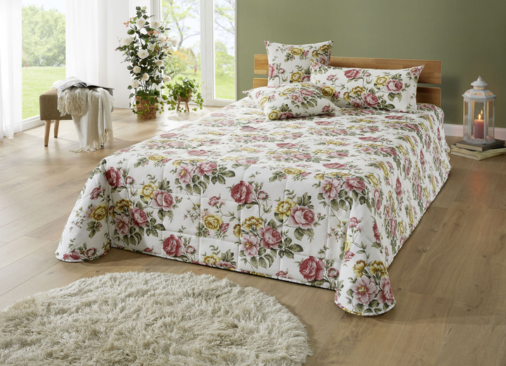 Tagesdecken - Tagesdecke mit Karosteppung und Kissenbezüge, in Größe 873 (für Einzelbett, 135x210 cm) bis 924 (Kissenbezug, 40x 80 cm), in Farbe LILA Ansicht 10