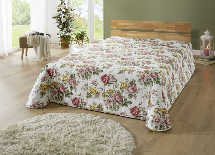 Tagesdecken - Tagesdecke mit Karosteppung und Kissenbezüge, in Größe 873 (für Einzelbett, 135x210 cm) bis 924 (Kissenbezug, 40x 80 cm), in Farbe GELB Ansicht 10