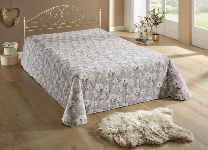 Tagesdecken - Tagesdecken mit Karosteppung und Kissenbezüge, in Größe 873 (für Einzelbett, 135x210 cm) bis 924 (Kissenbezug, 40x 80 cm), in Farbe BEIGE Ansicht 11