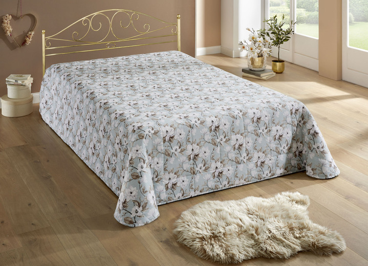 Tagesdecken - Tagesdecken mit Karosteppung und Kissenbezüge, in Größe 873 (für Einzelbett, 135x210 cm) bis 924 (Kissenbezug, 40x 80 cm), in Farbe BEIGE Ansicht 15