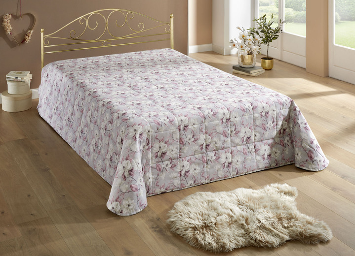 Tagesdecken - Tagesdecken mit Karosteppung und Kissenbezüge, in Größe 873 (für Einzelbett, 135x210 cm) bis 924 (Kissenbezug, 40x 80 cm), in Farbe BEIGE Ansicht 3