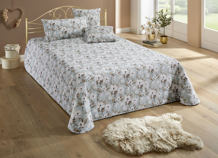Tagesdecken - Tagesdecken mit Karosteppung und Kissenbezüge, in Größe 873 (für Einzelbett, 135x210 cm) bis 924 (Kissenbezug, 40x 80 cm), in Farbe GRAU Ansicht 17