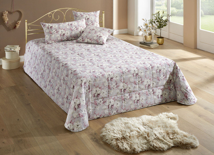 Tagesdecken - Tagesdecken mit Karosteppung und Kissenbezüge, in Größe 873 (für Einzelbett, 135x210 cm) bis 924 (Kissenbezug, 40x 80 cm), in Farbe BEIGE Ansicht 9