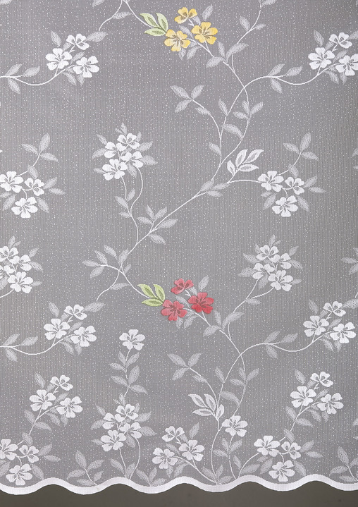 Klassisch - Blumenfenster-Store mit Universalschienenband Ansicht 4 Klassisch - Blumenfenster-Store mit Universalschienenband, in Größe 140 (H125xB300 cm) bis 179 (H175xB450 cm), in Farbe WEISS Ansicht 4