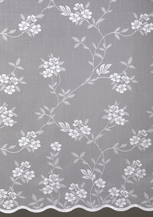 Klassisch - Blumenfenster-Store mit Universalschienenband Ansicht 2 Klassisch - Blumenfenster-Store mit Universalschienenband, in Größe 140 (H125xB300 cm) bis 179 (H175xB450 cm), in Farbe WEISS Ansicht 2