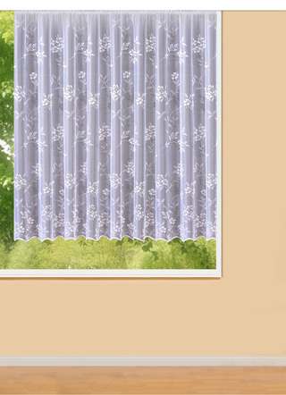 Blumenfenster-Store mit Universalschienenband
