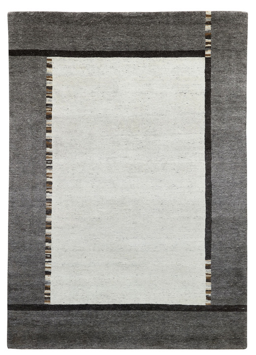 Modern - Handgefertigte Brücken und Teppiche, in Größe 113 (Brücke, 70x140 cm) bis 292 (Teppich, 250x350 cm), in Farbe GRAU Ansicht 1