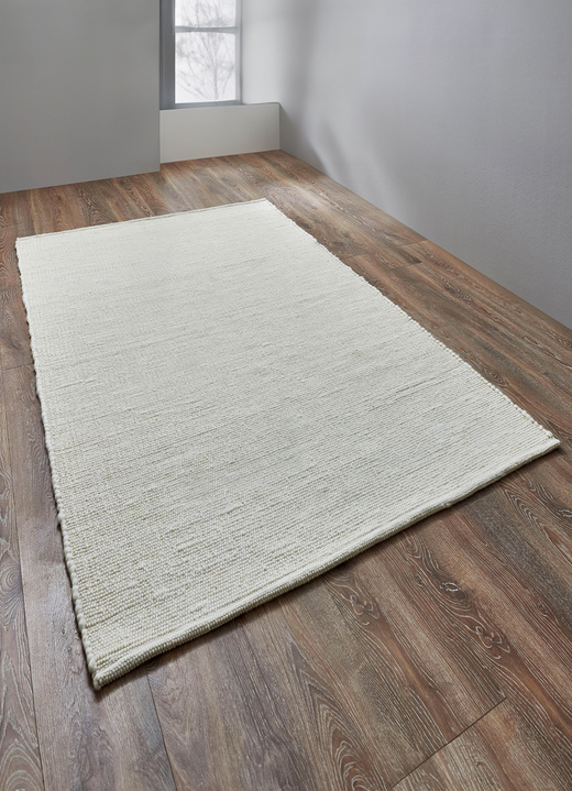 Modern - Handgewebte Brücken und Teppiche aus Schurwolle, in Größe 103 (Brücke, 60x 90 cm) bis 299 (Teppich, 290x390 cm), in Farbe SAND Ansicht 8