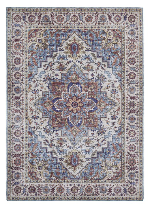 Klassisch - Pflegeleichte, gewebte Brücken und Teppiche Ansicht 2 Klassisch - Pflegeleichte, gewebte Brücken und Teppiche, in Größe 113 (Brücke, 80x150 cm) bis 301 (Teppich, ø 100 cm), in Farbe BLAU Ansicht 2