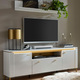 Hifi- &  TV-Möbel - TV-Longboard mit LED-Beleuchtung – Farbe WEISS-GOLD Hifi- &  TV-Möbel - TV-Longboard mit LED-Beleuchtung, in Farbe WEISS-GOLD, in Ausführung klein