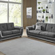 Funktions-Polstermöbel - Polstermöbel mit Liegefunktion und Bettkasten – Farbe ANTHRAZIT-GRAU – Ansicht 1 Funktions-Polstermöbel - Polstermöbel mit Liegefunktion und Bettkasten, in Farbe GRAU-CREME, in Ausführung Polstergruppe, 2-teilig mit Sessel – Farbe ANTHRAZIT-GRAU – Ansicht 1