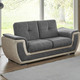 Funktions-Polstermöbel - Polstermöbel mit Liegefunktion und Bettkasten – Farbe GRAU-CREME – Ansicht 2 Funktions-Polstermöbel - Polstermöbel mit Liegefunktion und Bettkasten, in Farbe GRAU-CREME, in Ausführung Polstergruppe, 2-teilig mit Sessel – Farbe GRAU-CREME – Ansicht 2
